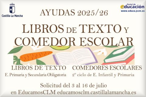 AYUDA DE LIBROS. DEL 03 AL 16 DE JULIO EN EDUCAMOSCLM.