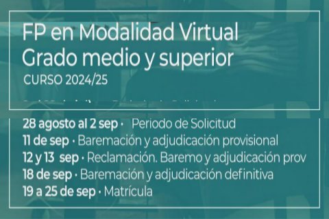 CICLOS FORMATIVOS MODALIDAD VIRTUAL: MATRICULACIÓN Y REUNIÓN INICIAL.